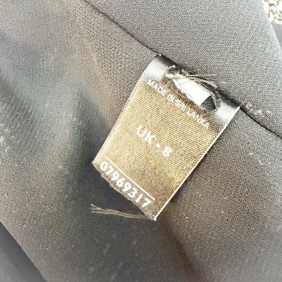 Marks and Spencer Metallic Tweed Jacket Raw Edge Hem Size 8 - Picture 3 of 6